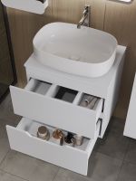 Orange Line Li-60TuwMDF+B07-540W тумба с раковиной подвесная 60 см, белый Li-60TuwMDF+B07-540W — фото 6, Тумбы с раковиной