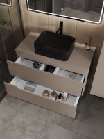 Товар: Orange Line тумба с раковиной подвесная 100 см, латте/черный арт-Li-100TuLMDF+B02-460MB - фото 4 Orange Line тумба с раковиной подвесная 100 см, латте/черный арт-Li-100TuLMDF+B02-460MB — фото 4, Тумбы с раковиной