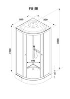 Ограждение VIVA90B N душевое Ceruttispa без поддона (90x90x195) — фото 206, Прямоугольные душевые уголки