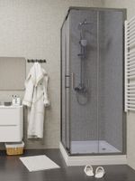 Ограждение VIVA90B N душевое Ceruttispa без поддона (90x90x195) — фото 398, Прямоугольные душевые уголки