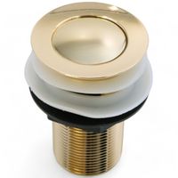 OXFORD См-ль д/биде моноком., донный клапан "click-clack", ручка белая, золото арт-19161 — фото 7, Смесители для биде