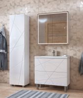 Тумба под раковину VIGO Geometry 2-80 напольная белый (tn.bsf.GEO.9696.80.2Y) — фото 5, Тумбы под раковину