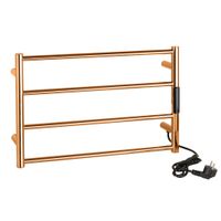 Электрический полотенцесушитель мини 560x370x90 мм, 63W, нержавеющая сталь, полированная, золотая медь 704154081 — фото 2, Электрические полотенцесушители