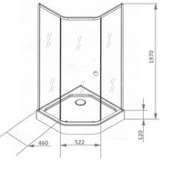 Ограждение VIVA90B N душевое Ceruttispa без поддона (90x90x195) — фото 59, Прямоугольные душевые уголки
