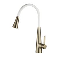 Смеситель для кухни с гибким изливом и режимом "душ" Rose , золотой сатин арт-R213G — фото 1, Смесители для кухни