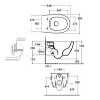 Унитаз GLOBO 4ALL подвесной безободковый цвет черный матовый MDS03AR — фото 3, Подвесные унитазы