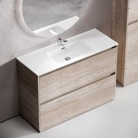 Тумба под раковину SANCOS Libra Floor напольная, 1190х450х840, c двумя ящиками оснащенными доводчиками, дуб галифакс натуральный, арт. арт-LB120F-1EG — фото 4, Тумбы под раковину