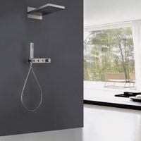 Товар: Душевая система ABBER Rund AF8752SP скрытого монтажа без излива, термостат, сатин - фото 2 Душевая система ABBER Rund AF8752SP скрытого монтажа без излива, термостат, сатин — фото 2, Встраиваемые душевые комплекты