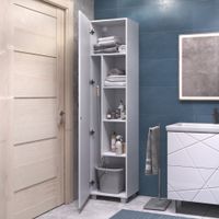 Шкаф-пенал VIGO Geometry 45 напольный белый арт-243 — фото 4, Пеналы для ванной комнаты