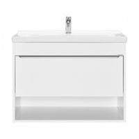 Тумба-умывальник ХОУП 80, 1 ящ., подвесная, белый матовый (под раковину МИРАНДА 80) 1A287301HP2B0 — фото 2, Тумбы под раковину