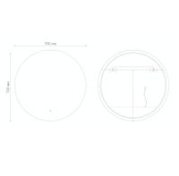 Зеркало COSMO-промо (700*700*45) LED с сенсорным выключателем арт-1970701 — фото 2, Зеркала в ванную комнату