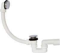 Слив-перелив для ванны (клик-клак) хром PLASTBRNO арт-EVK0150 — фото 1, Сливы-переливы