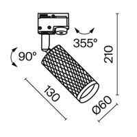 Трековый светильник Technical TR011-1-GU10-B — фото 2, Трековые светильники