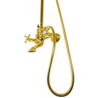 PRESTIGE Душевой настенный гарнитур (см-ль д/ванны/колонна ARCO/верхн.душ/шланг/ручной душ), золото 32793 — фото 6, Душевые гарнитуры