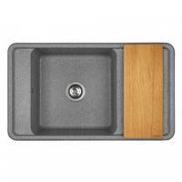 Товар: Мойка для кухни Беллис 87 870x510x250 мм, прямоуг., серый 1A724832BS230 - фото 2 Мойка для кухни Беллис 87 870x510x250 мм, прямоуг., серый 1A724832BS230 — фото 2, Кухонные мойки