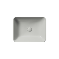 раковина накладная NUBES 50x38 без перелива серый матовый арт-903717 — фото 1, Раковины накладные