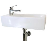 Раковина маленькая GS, 45x25x12 cm, отверстие слева. белая керамика арт-32266 — фото 9, Мини-раковины