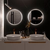 Зеркало с LED-подсветкой MILAN (40) круглое /AQUA DE MARCO MIL40 — фото 2, Зеркала в ванную комнату