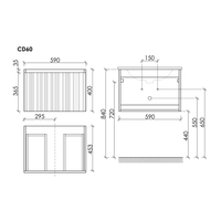Товар: Тумба подвесная SANCOS Code 590х453х400, c одним ящиком оснащенным доводчиками, цвет серо- бежевый , арт. CD60GB - фото 5 Тумба подвесная SANCOS Code 590х453х400, c одним ящиком оснащенным доводчиками, цвет серо- бежевый , арт. CD60GB — фото 5, Комоды и тумбы для ванной комнаты