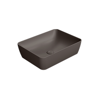 раковина накладная NUBES 50x38 без перелива коричневый матовый арт-903716 — фото 2, Раковины накладные