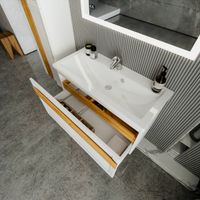 Комплект мебели для ванной Бриклаер БЕРЛИН 100BD, белый — фото 8, Комплекты мебели для ванной