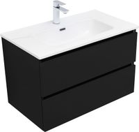 Тумба под раковину Aquanet Вега 2.0 80 черный 00337955 — фото 10, Тумбы под раковину