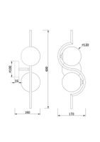 Настенный светильник (бра) Freya FR5124WL-02BS — фото 2, Бра
