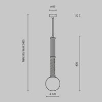 Товар: Подвесной светильник Maytoni MOD287PL-01BS - фото 6 Подвесной светильник Maytoni MOD287PL-01BS — фото 6, Подвесные светильники