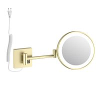 Зеркало с подсветкой Timo Luiro 18474/17 золото матовое — фото 1, Зеркала в ванную комнату