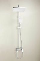 Душевая система с тропическим душем и смесителем BELZ, хром арт-B24507 — фото 2, Душевые стойки