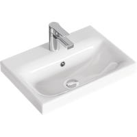 Подвесная тумба с одним ящиком, цвет дуб балтийский с умывальником SRT0105DB — фото 1, Тумбы с раковиной