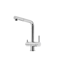 Смеситель для кухни SANCOS Spin с поворотным и вытяжным изливом, c краном для фильтрованной воды, цвет хром, арт. SC4015CH — фото 1, Смесители для кухни