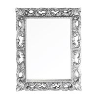 Зеркало прямоугольное ажурное H75xL95xP3 cm,серебро 30588 — фото 1, Зеркала в ванную комнату