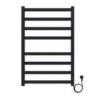 Полотенцесушитель электрический AZARIO PALERMO 500/800 квадрат, 8 секций, диммер справа, черный арт-AZ83858B — фото 1, Электрические полотенцесушители