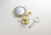 AQ4912BG зеркало косметическое настенное с подсветкой 5х, шлиф. золото — фото 2, Косметические зеркала