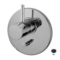 Смеситель для душа, Fima Carlo Frattini, Fimatherm, тип открывания воды-однорычажный, тип регулирования воды-термостатический картридж, монтаж-настенный встраиваемый, на два источника с переключателем, внутренняя часть-необходимо заказать, цвет-чёрный матовый арт-F4039X2NS — фото 1, Смеситель для душа