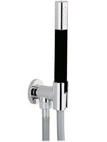 Душевой набор, Cisal, Shower, форма лейки-цилиндрическая, количество режимов-1, держатель для душа-есть, шланг-есть, длина шланга, мм-1500, цвет-Matte Black арт-DS01881340 — фото 1, Душевые гарнитуры на держателе