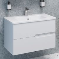 Тумба подвесная с умывальником PALERMO 80 /2ящ/ AQUA DE MARCO 5080CPAL/H — фото 1, Тумбы с раковиной