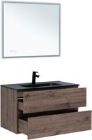 Тумба под раковину Aquanet Алвита New 90 2 ящика, дуб веллингтон табак арт-00334187 — фото 4, Тумбы под раковину