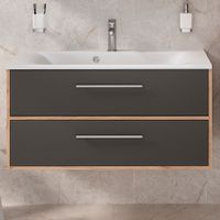 Тумба подвесная MELBOURNE 100 /дуб/серый/ AQUA DE MARCO 2100GCMEL/H/V.2.0 — фото 1, Тумбы под раковину