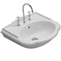 Товар: Раковина GLOBO PAESTUM на пьедестал с одним отверстием и двумя намеченными со спинкой цвет белый арт-PA057BI - фото 2 Раковина GLOBO PAESTUM на пьедестал с одним отверстием и двумя намеченными со спинкой цвет белый арт-PA057BI — фото 2, Раковины подвесные