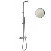 Товар: Душевая система с термостатом Webert Elio EL980508345, никель - фото 1 Душевая система с термостатом Webert Elio EL980508345, никель — фото 1, Душевые стойки