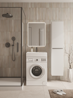 Раковина над стиральной машиной CERAMICANOVA Quattro 600x600x123 мм, с кронштейнами, белый, арт. CN0101 — фото 7, Раковины на стиральную машину