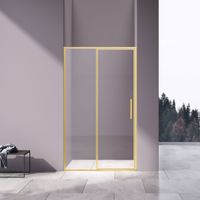 Душевая дверь Slim 8mm , брашированное золото, стекло прозрачное арт-VDP-4SL120CLG — фото 1, Распашные душевые двери