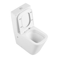 Унитаз-компакт Azario Terra 610х365х835 напольный, безободковый, система смыва "Скрытое торнадо", в комплекте с быстросъемным сиденьем микролифт арт-AZ-6003-A — фото 2, Напольные унитазы