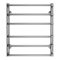 Полотенцесушитель водяной AZARIO FERRARA 500/600 6 секций, нижнее/диагональное подключение, 1/2", хром арт-AZ09156 — фото 5, Водяные полотенцесушители