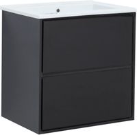 Тумба под раковину Aquanet Милан 65 черный глянец арт-00306379 — фото 1, Тумбы под раковину