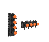 Внутренняя часть, Gessi, назначение-смеситель для душа термостатический на 3 независимых выхода, стандарт подвода воды-3/4", цвет-хром арт-09266.031 — фото 1, Смеситель для душа