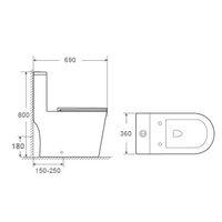 Товар: Унитаз-моноблок Azario Eagle 690х360х800 безободковый, слив "Торнадо", с быстросъемным сиденьем "Микролифт" арт-AZ-80673 - фото 13 Унитаз-моноблок Azario Eagle 690х360х800 безободковый, слив "Торнадо", с быстросъемным сиденьем "Микролифт" арт-AZ-80673 — фото 13, Напольные унитазы