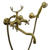 LADY См-ль д/ванны внешний c поворотным изливом, бронза 18809 — фото 1, Смеситель для ванны